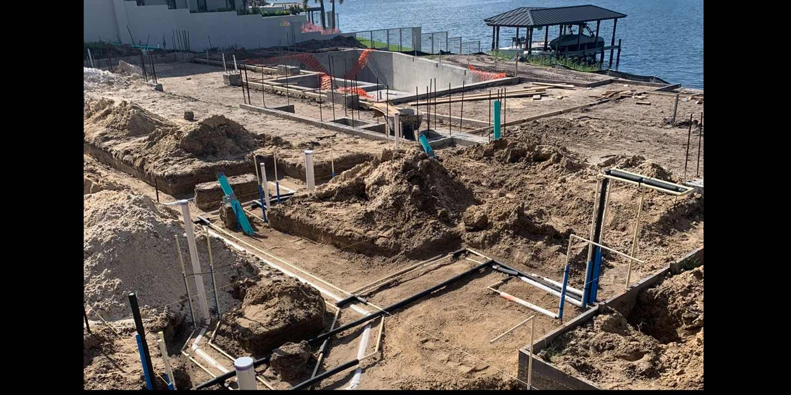 New construction plumbing rough-in project